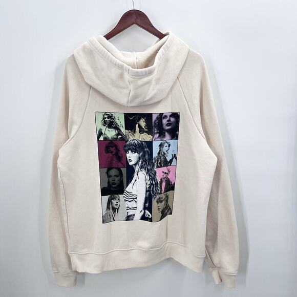 Taylor Swift The Eras Tour Merch Cream Hoodie Sweatshirt Size Medium - Picture 4 of 8